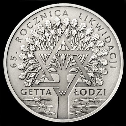 Monety o wartości 20 złotych poświęcone 65. rocznicy likwidacji getta w Łodzi dostępne będą od 19 sierpnia.