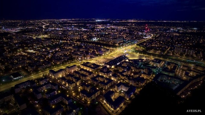 Nocny Poznań z lotu ptaka zachwyca!...