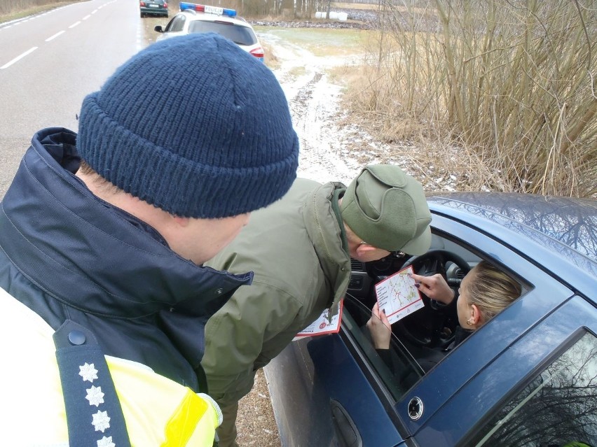 Akcja "Jedź ŁOŚtroż­nie!" na trasie Augustów – Lipsk (zdjęcia)