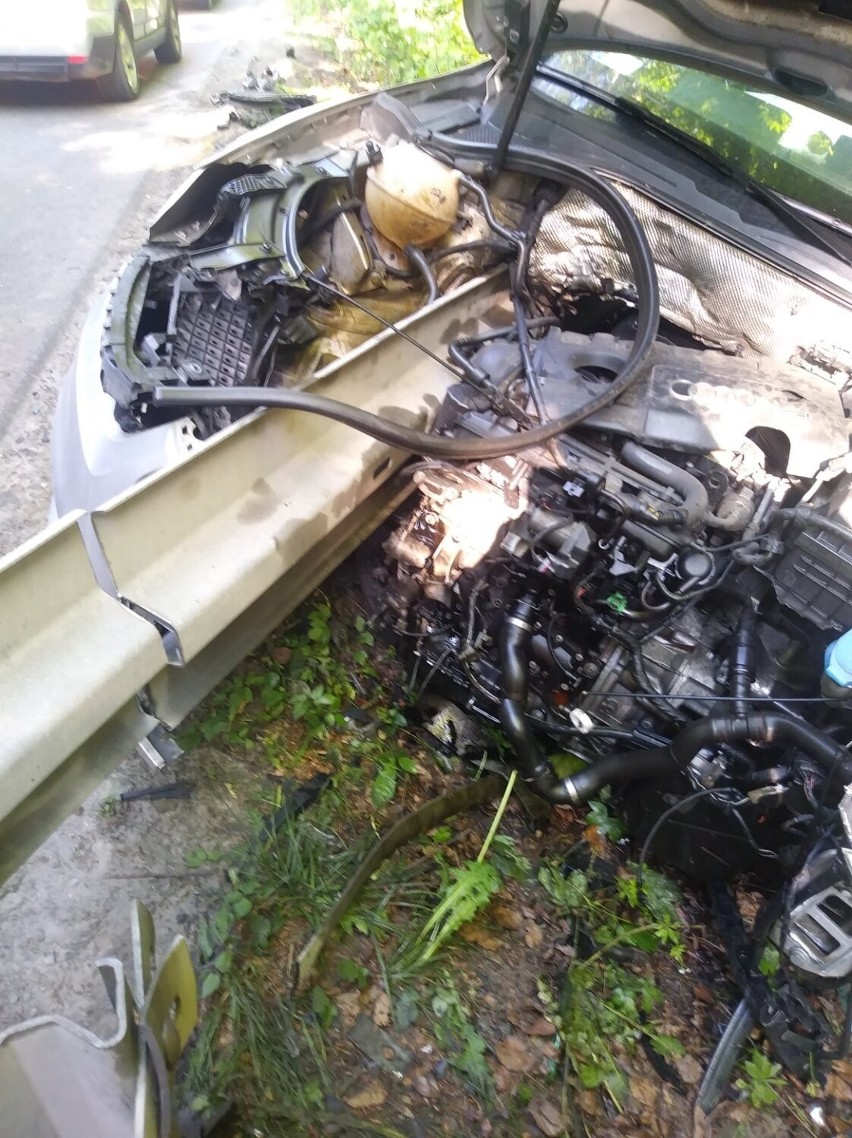 Wypadek w Jodłownie koło Przywidza 11.06.2021. Samochód...