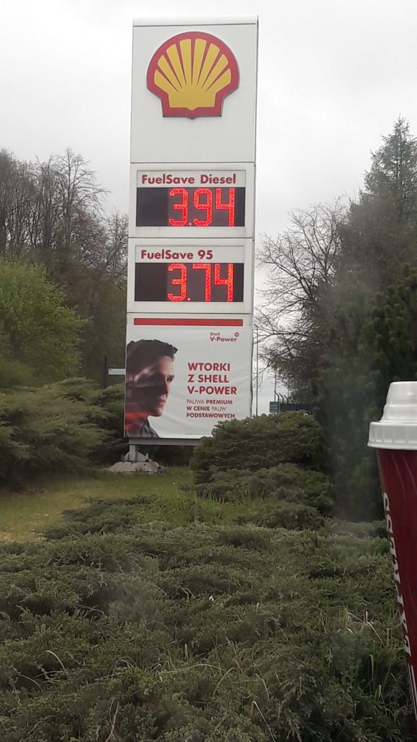 Cennik paliw na stacji Shell w Szczecinku (30 kwietnia 2020)