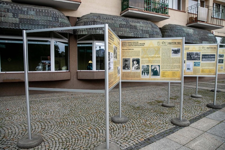 Kolejna wystawa w centrum Białegostoku została uszkodzona....