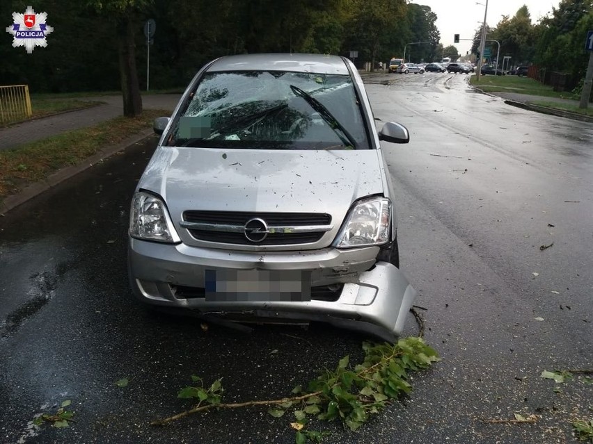 Burze w woj. lubelskim. W Białej Podlaskiej połamane drzewa uszkodziły auta (ZDJĘCIA)