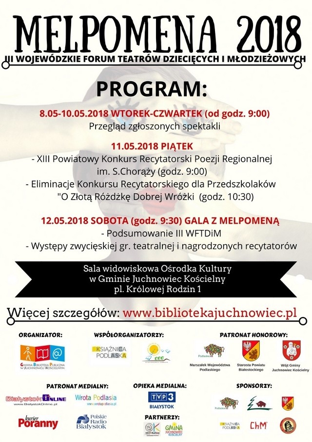 III Wojewódzkie Forum Teatrów Dziecięcych i Młodzieżowych – Melpomena 2018 rusza już 8 maja