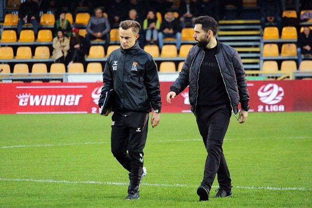 (Na zdjęciu Mateusz Stolarski – z lewej i Gonçalo Feio – z prawej)