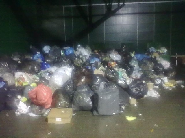 Wysypisko śmieci obok Carrefoura przy ul. Wrocławskiej w Białymstoku