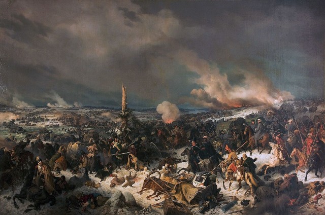 Bitwa nad Berezyną - obraz Petera von Hessa