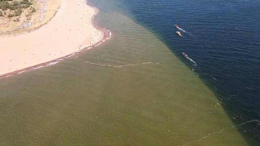 Dramatyczne poszukiwania mężczyzny w Helu. Zniknął z pola widzenia podczas kąpieli w morzu. Plażowicze utworzyli łańcuch życia. Wideo!