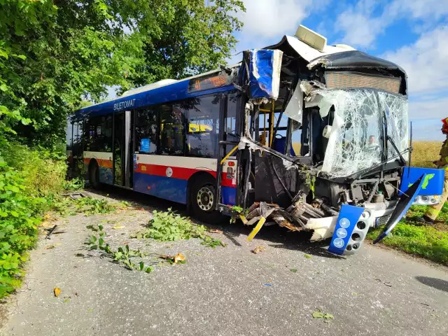 Wypadek autobusu pod Bydgoszczą. Co z poszkodowanymi pasażerami? Policja wyjaśnia okoliczności