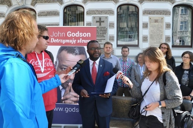 John Godson obiecuje obniżyć poziom bezrobocia w Łodzi