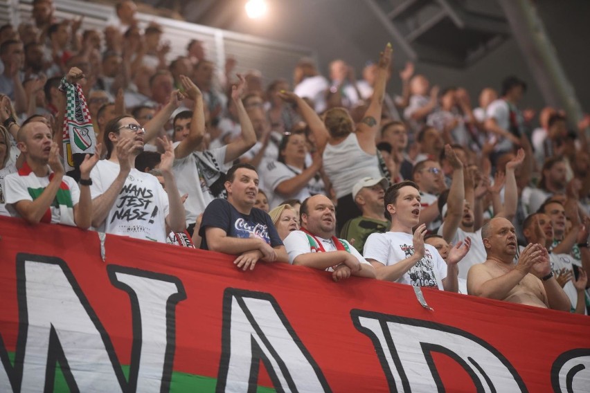 Kibice na meczu Legia Warszawa - KuPS Kuopio w eliminacjach...