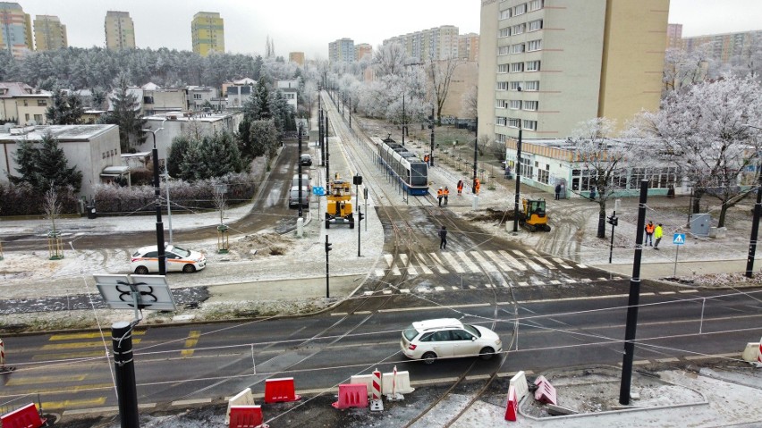 Tramwaje na ul. Perłową mają powrócić 8 grudnia.