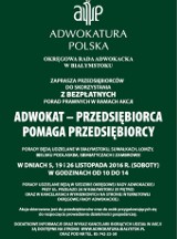 Adwokaci przedsiębiorcom udzielą porad bezpłatnie