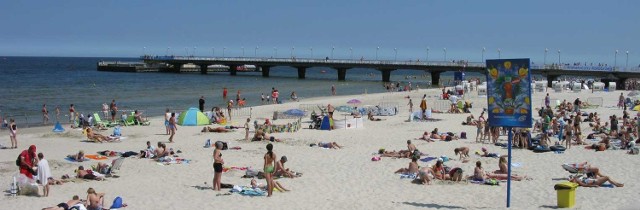 Plaża w Kołobrzegu.