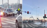 Wypadek w Białymstoku. Radiowóz wjechał na skrzyżowanie na czerwonym świetle. Do szpitala trafiło dwóch policjantów
