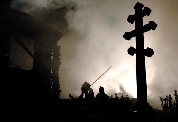 Pożar cerkwi w Komańczy
