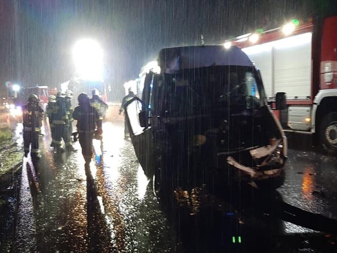 Wypadek na autostradzie A4 pod Strzelcami Opolskimi....