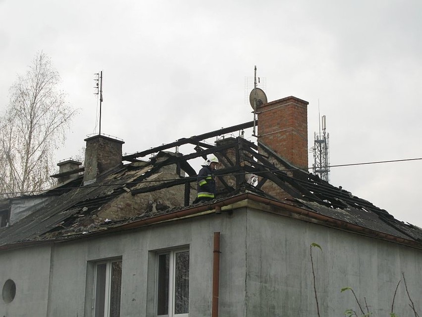 Pożar przy ul. Św. Wojciecha w Barcinie.