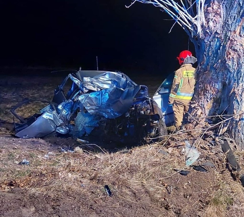 Wypadek na drodze w Lasowicach pod Ścinawą 11.03.2022