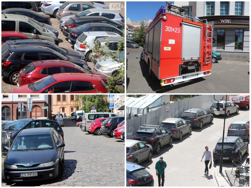 Nieprawidłowe parkowanie na Podzamczu i kłopoty strażaków [ZDJĘCIA, WIDEO]