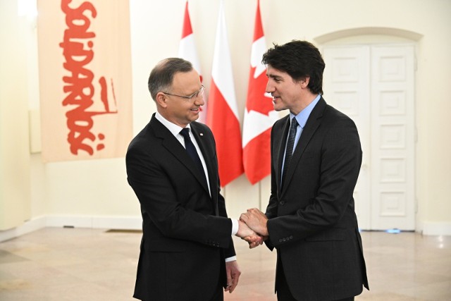 Prezydent Andrzej Duda spotkał się z premierem Kanady Justinem Trudeau.