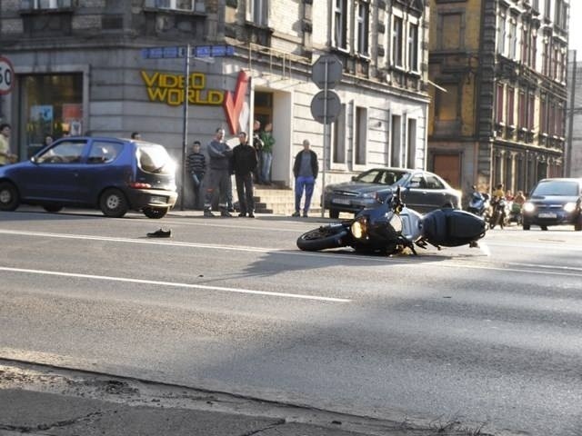 Wypadek motocyklisty Chorzów