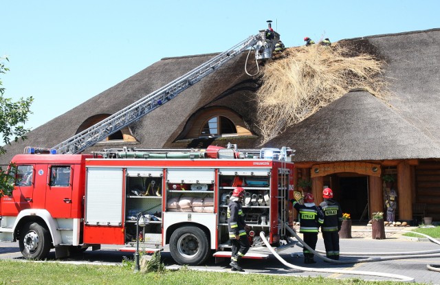 Pożar w Karczmie pod Strzechą w Kielcach.