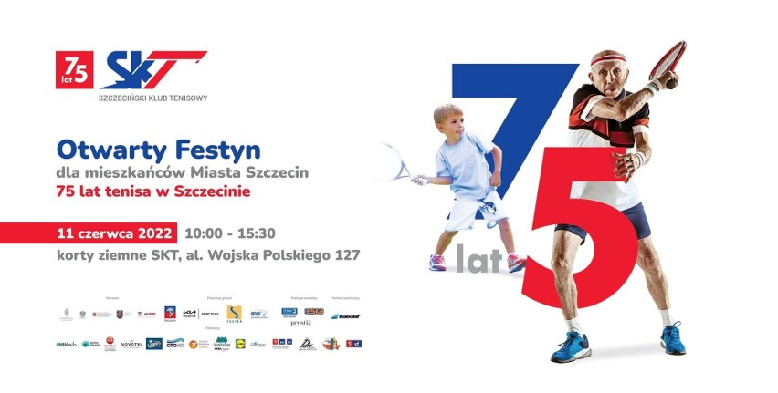 Szczeciński Klub Tenisowy zaprasza na festyn z okazji swoich urodzin. Kończy, bagatela, 75 lat!