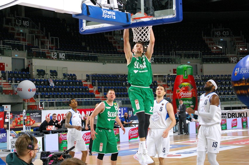 Koszykarski Śląsk kończy sezon zasadniczy w czwórce. Polski Cukier Toruń - WKS Śląsk Wrocław 91:96 (WYNIK 21.03.2021)