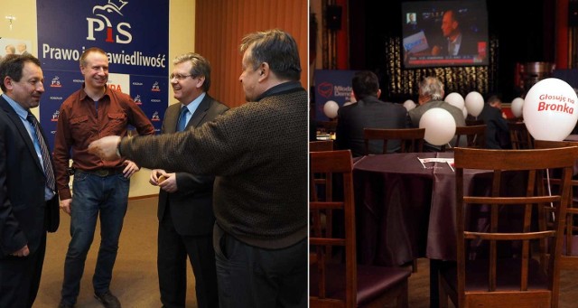 Krótko po ogłoszeniu sondażowych wyników wyborów odwiedziliśmy sztaby PiS i PO w Koszalinie.