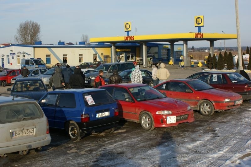 Protest kierowców w Grajewie [FOTO]