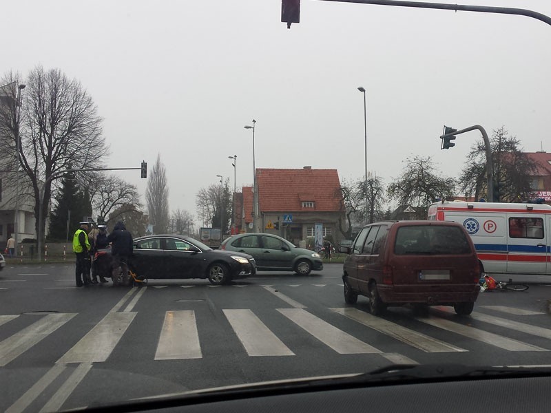 Potrącenie rowerzysty w Koszalinie