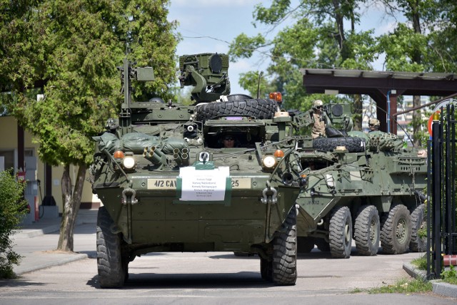 Amerykańskie wojsko w Białymstoku. Przejazd konwoju Rajd Dragonów 2016.