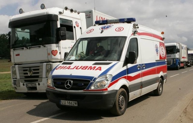 Ranny motocyklista został przewieziony do szpitala w Gorzowie.