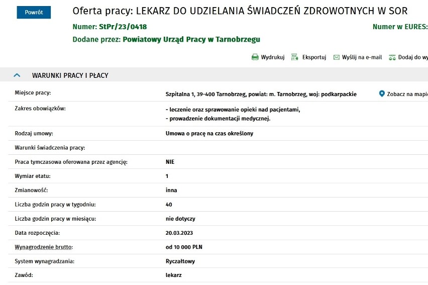 Jesteś bezrobotnym lekarzem? W Tarnobrzegu szpital szuka medyków przez... pośredniak! Sprawdź, jakich specjalistów brakuje i jakie są stawki