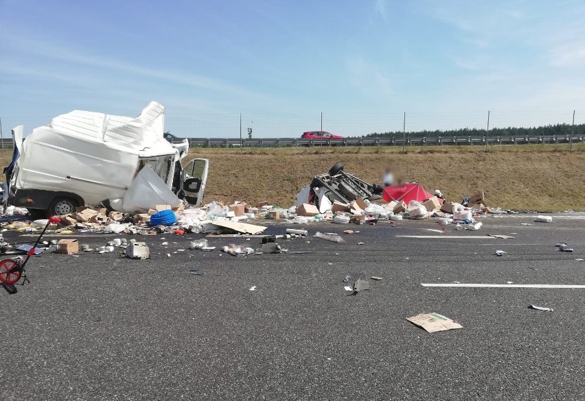 Waplewo. Tragiczny wypadek na S7. Dwie ciężarówki doszczętnie spłonęły (zdjęcia)