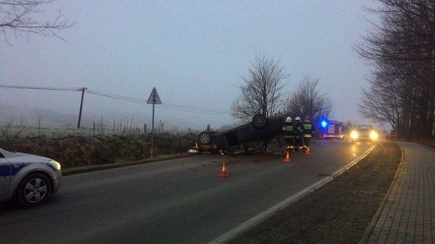 W sobotę na łuku drogi w Gliniku Dolnym k. Strzyżowa,...