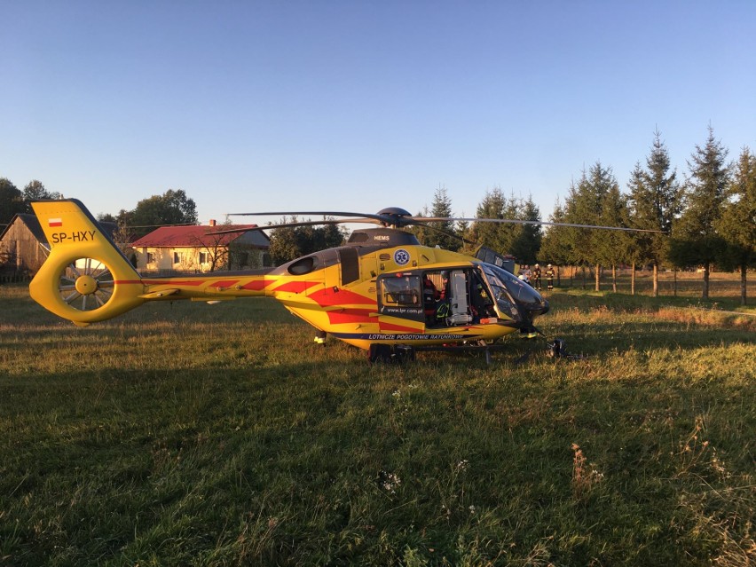 Wypadek w miejscowości Czerce. 15-latek na motocyklu uderzył w audi. Ranne zostały dwie osoby [ZDJĘCIA]