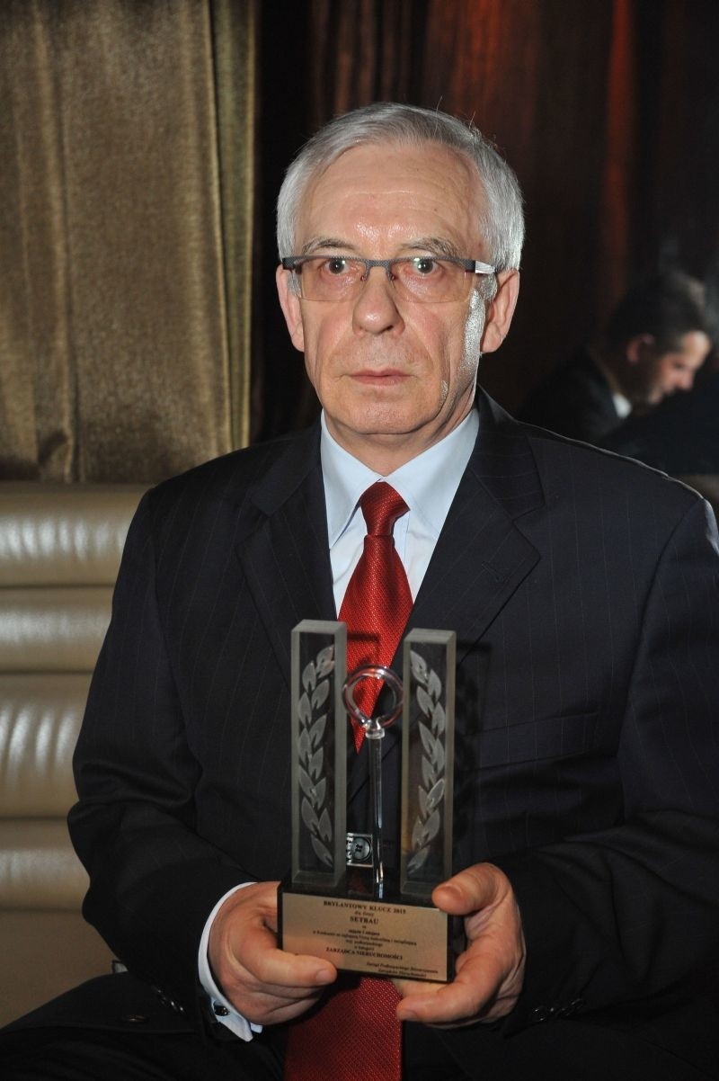 Franciszek Bącal, prezes SETBAU Rzeszów z główną nagrodą