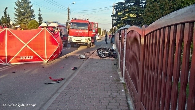 Wypadek motocyklisty w Imielinie okazał się śmiertelny