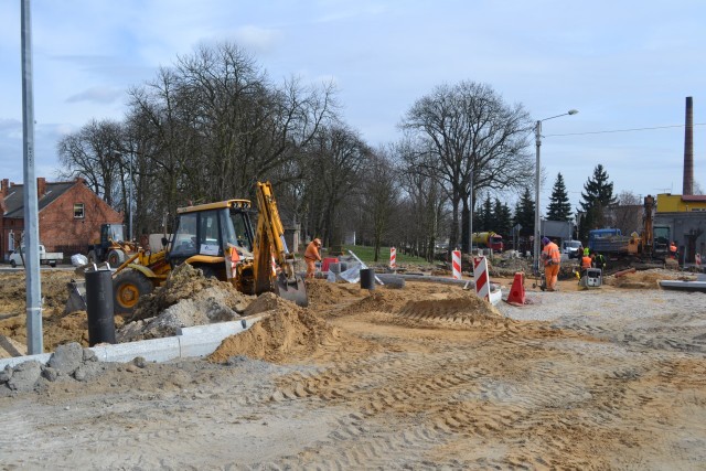 Budowa ronda w Kcyni wymusiła wytyczenie objazdów.