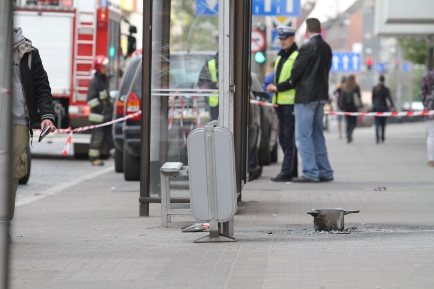 Wrocław: Wybuch bomby na przystanku przy ul. Kościuszki