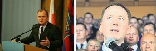 Piotr Krzystek, obecny prezydent Szczecina i Arkadiusz Litwiński, kandydat PO na prezydenta miasta, zmierzą się w II turze.