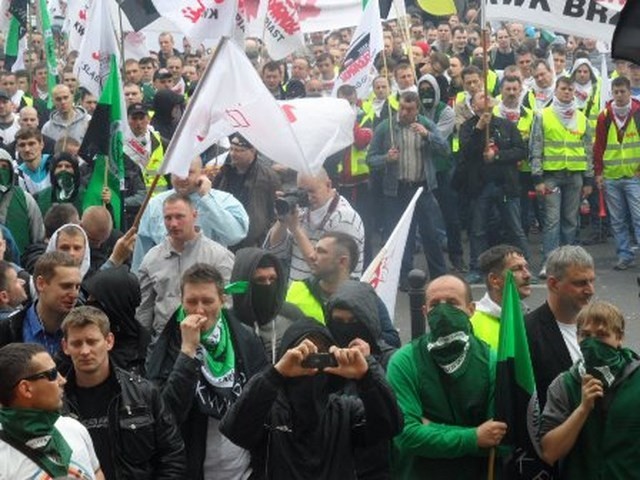 Tak wyglądał protest górników w kwietniu 2014 r. Czy...