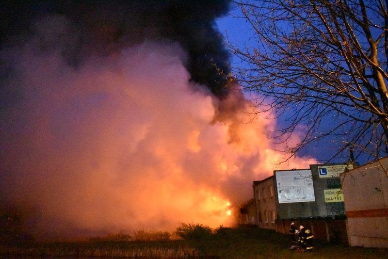 Pożar w Kłobucku przy ul. Zamkowej