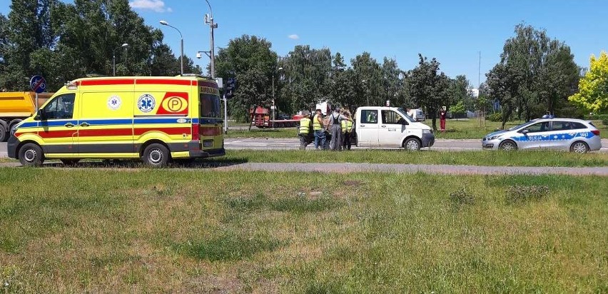 Ostrołęka. Kolizja na skrzyżowaniu Brata Żebrowskiego/Goworowskiej/Pomian. 14.06.2021. Zdjęcia