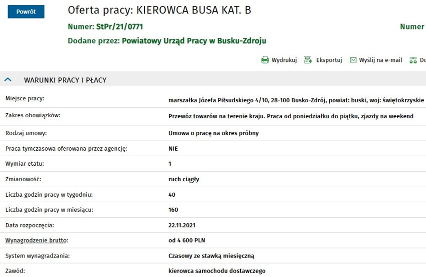 Oferty pracy w powiecie buskim. Można zarobić nawet 4600 złotych! Poszukiwani kucharz kuchni arabskiej, podolog, kierowca