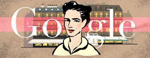 Doodle Simone de BeauvoirSimone de Beauvoir - "Nie rodzimy się kobietami - stajemy się nimi" Google zrobiło Doodle feministce