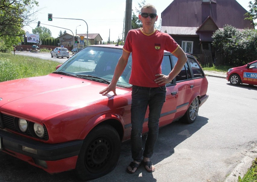 Piotr Legucki mieszka na osiedlu Borki, a swoje stare BMW od...