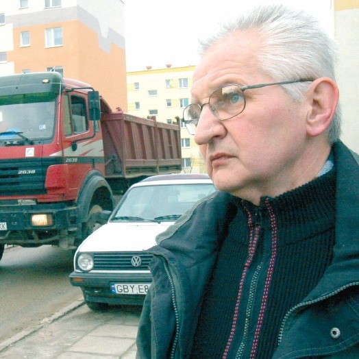 Jerzy Miłejszo, jeden z inicjatorów protestu mieszkańców ulicy Wyszyńskiego.